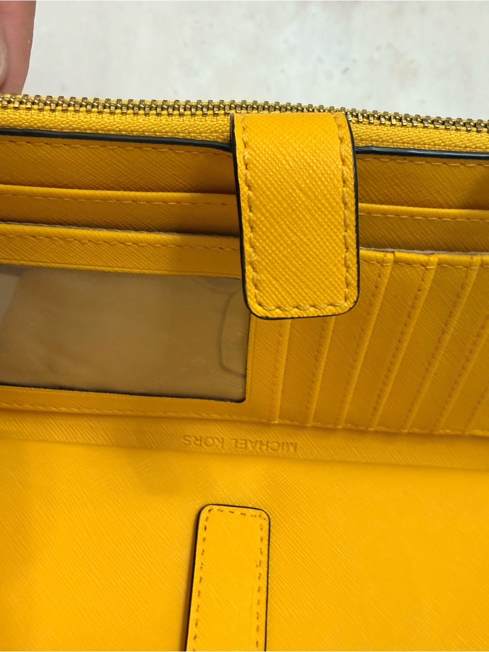 Michael Kors Yellow Leather Wristlet - Picture 3 of 9